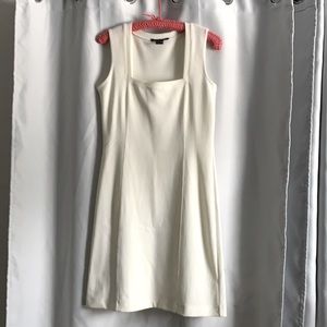 Boston Proper off white nylon/spandex dress